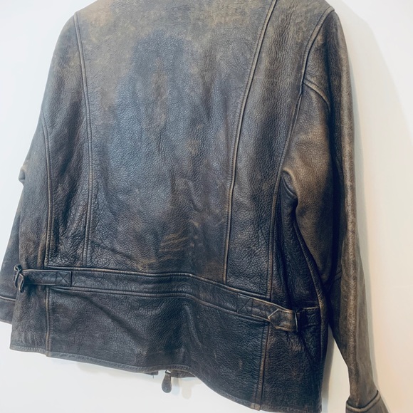 Distressed S/P Eddie Bauer Women’s Leather Jacket - Picture 6 of 8